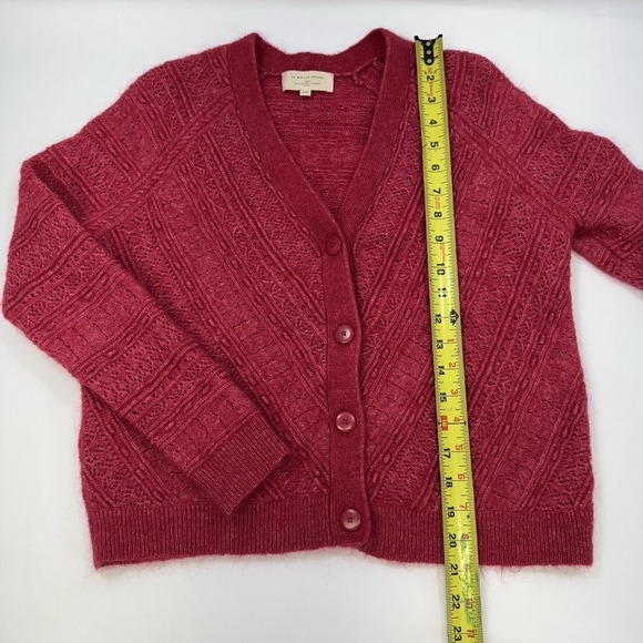 Sezane Eya Cardigan Sweater Kid Mohair Wool Blend Pink XXS Oversized Quiet Luxe - Picture 13 of 15